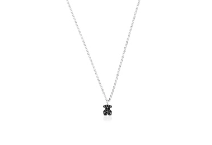 SILVER PENDANT 7.5MM SPINELS CHAIN