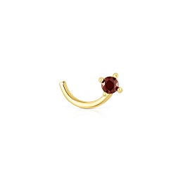 STEEL IPG NOSE PIERCING GARNET GEM