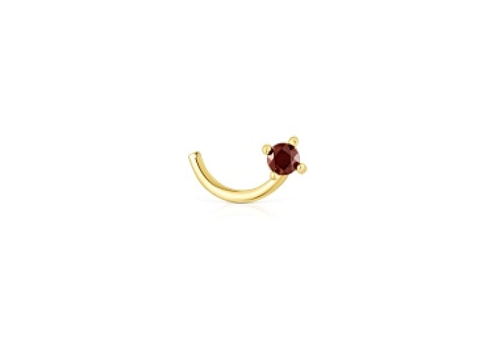 STEEL IPG NOSE PIERCING GARNET GEM