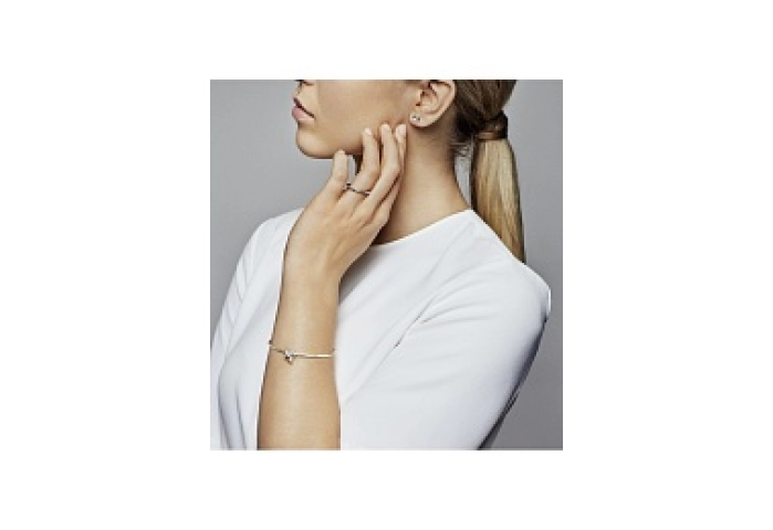 Virgo sterling silver charm with clear cubic zirco