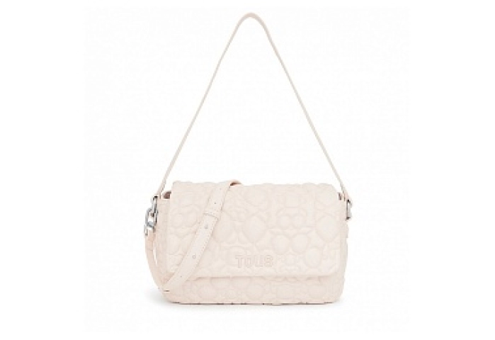 PU.COT.SI,HANDBAG M.FLAP T BOLD BEIGE