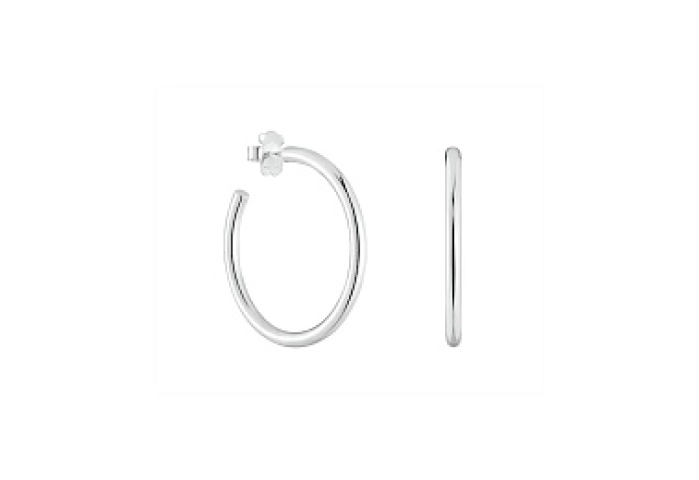 SILVER HOOP EARRING 27MM