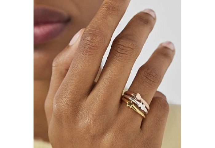 PACK SILVER GOLD PLATED 3 RINGS N12