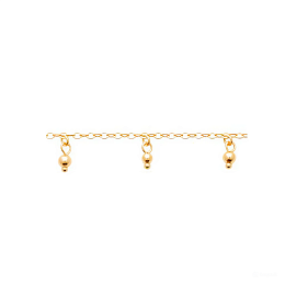 ANKLEPLATEDCHAIN 18 KT GOLD