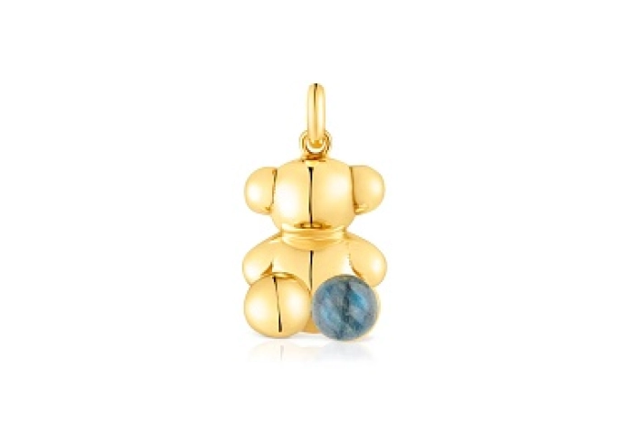 SILVER GOLD PLATED PENDANT LABRADORITE