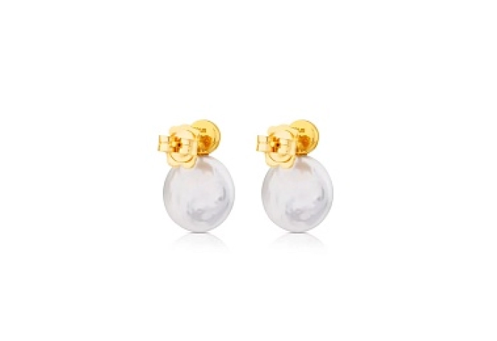 18KT GOLD EARRING CULTURED PEARLS
