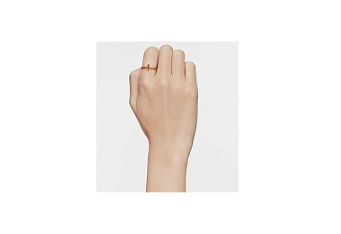 SILVER GOLD PLATED RING 3 RHODOLITE N14