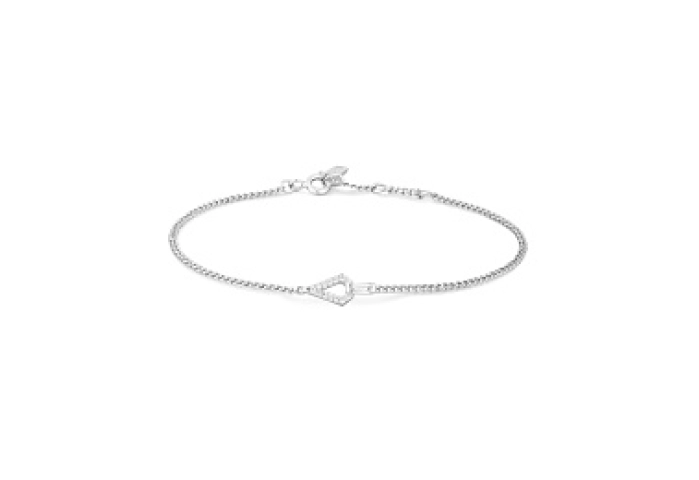 Silver Geometric Cubic Zirconia Bracelet