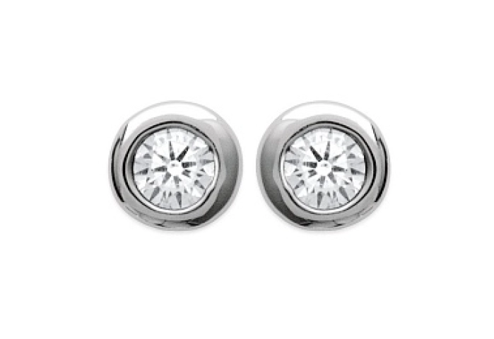 EARRINGSRHODIUM PLATEDSILVER CZ925