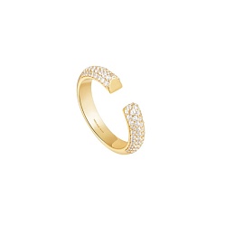 Gold Pavé Adjustable Ring