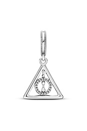 Harry Potter Deathly Hallows sterling silverdangle with clear cubiczirconia /799126C01