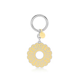 ZN.LAT.RE,KEYCHAIN T CIRCLE LOGO YELLOW