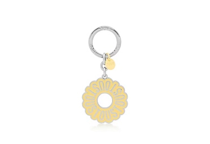 ZN.LAT.RE,KEYCHAIN T CIRCLE LOGO YELLOW