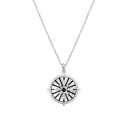 Silver Astrolabe Necklace