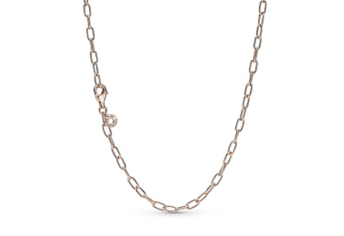 14k Rose gold-plated link necklace