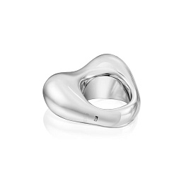 SILVER RING 30MM HEART N12