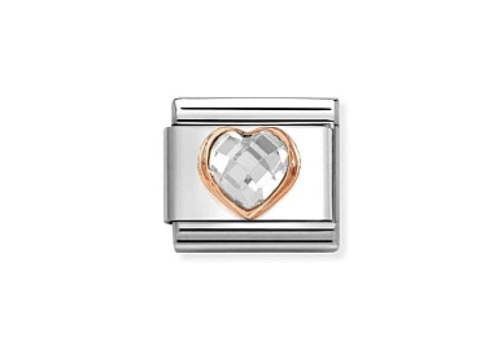 Composable Classic C.Z. SFACCETTATI CUORE acciaio,
