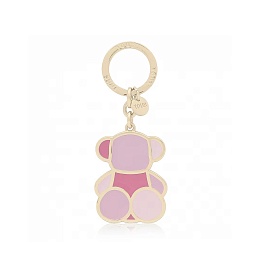 ZN.LAT.RE,KEYCHAIN T BEAR FACETED PINK