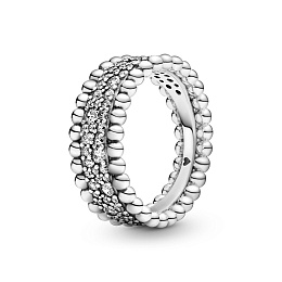 Sterling silver ring with clear cubic zirconia/Серебряное кольцо с чистым кубическим цирконием