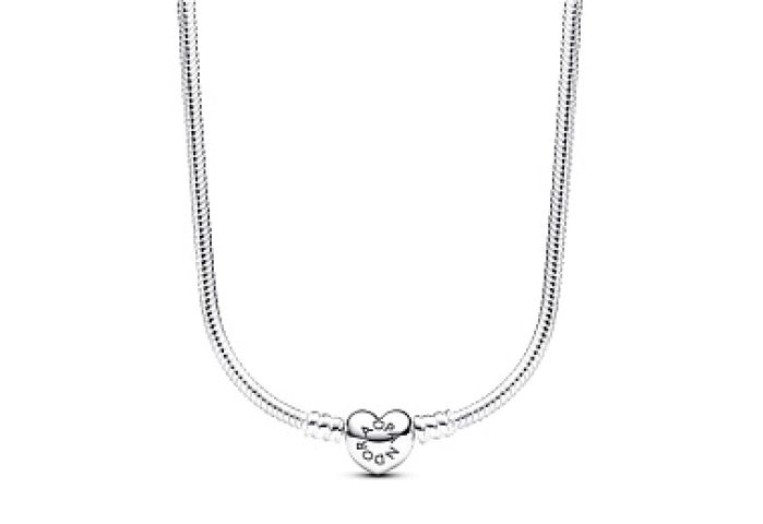 Snake chain sterling silver necklace with engravab