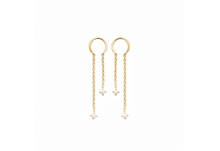 EARRINGSCZ 18 KT GOLD PLATED