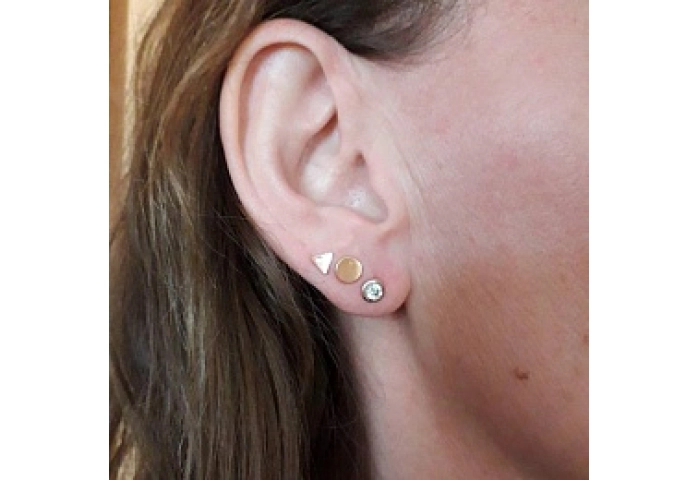 EARRINGSCZ 18 KT GOLD PLATED