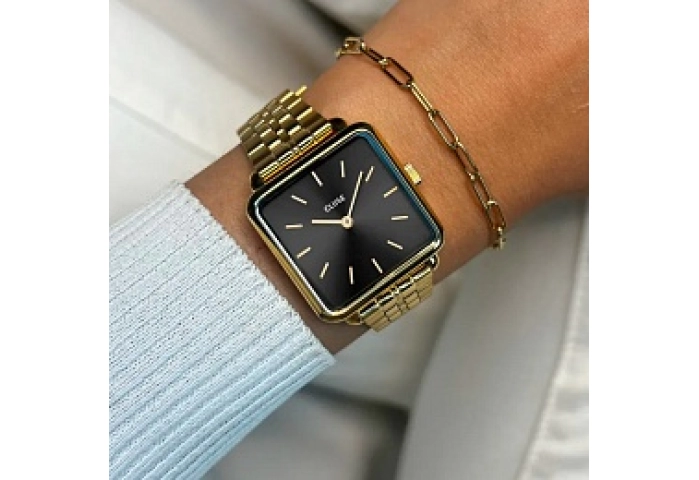 Gift Box La Tétragone Black Steel Watch & Papercli