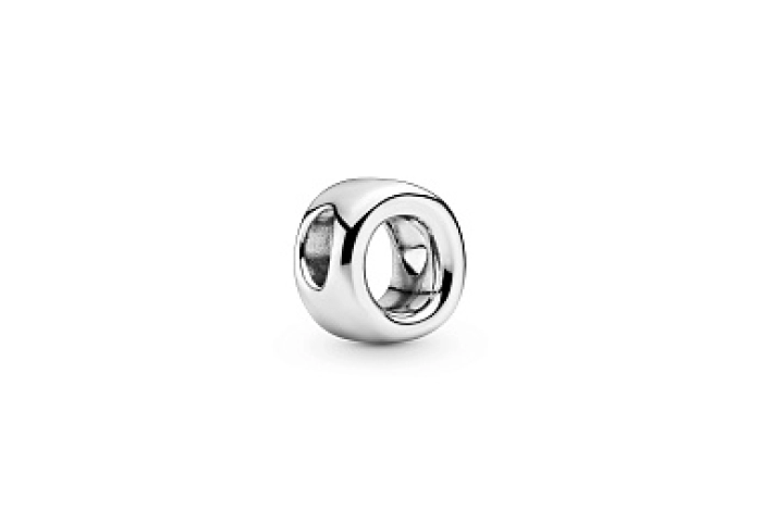 Letter O silver charm