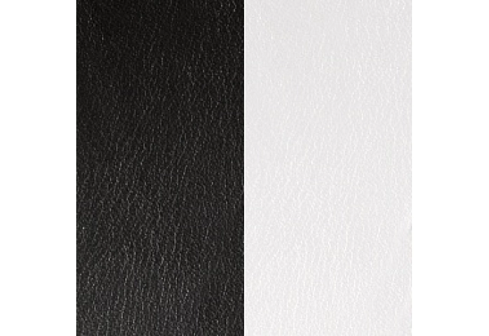 45 MM BLACK/ WHITE LEATHER BAND