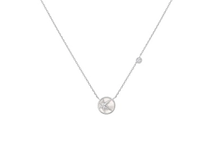 Silver Starry Mother of culture pearl Necklace
