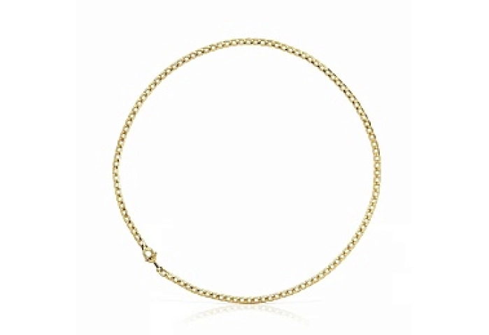 SILVER GOLD PLATED CHOKER 42CM