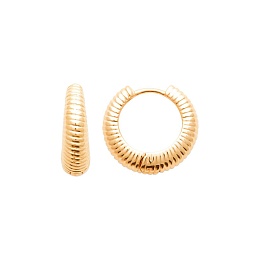 LOOPPLATEDEARRINGS 18 KT GOLD