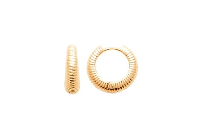 LOOPPLATEDEARRINGS 18 KT GOLD
