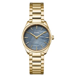 Féroce Mini Watch Steel, Blue Pearl, Gold Colour
