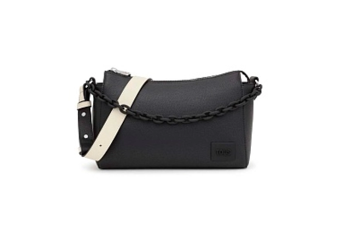 PU.CO,HANDBAG M T AMANDA BLACK-BEIGE