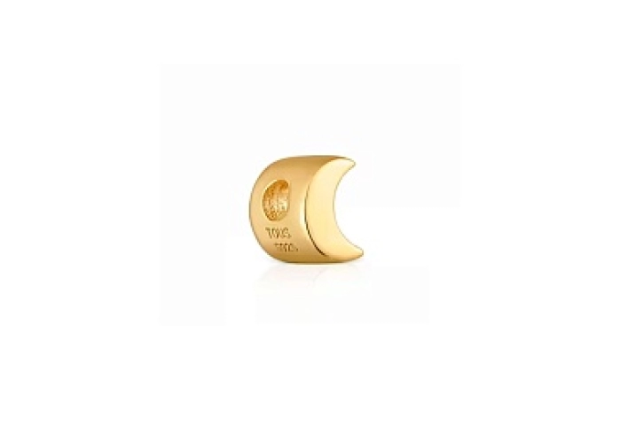 SILVER GOLD PLATED PENDANT MOON 7MM