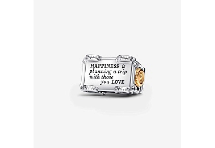 Car sterling silver and 14k gold-plated charm with