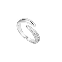 Silver Sparkle Wrap Adjustable Ring