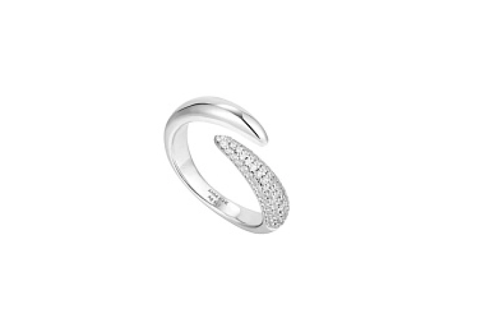 Silver Sparkle Wrap Adjustable Ring