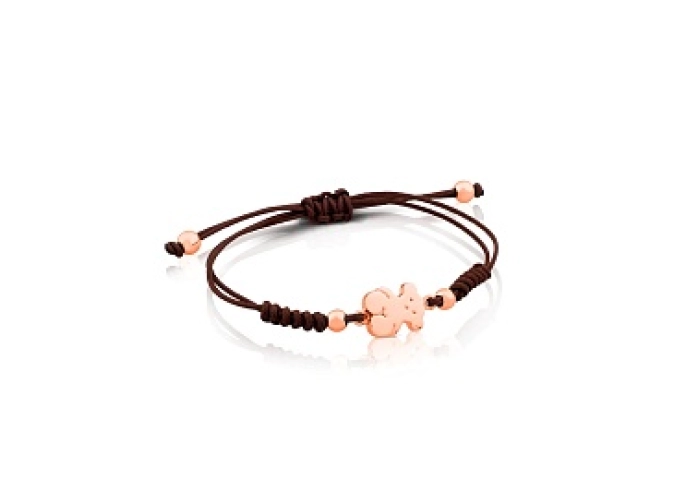 NYLON CORD SILVER GOLD PLATED BRACELET