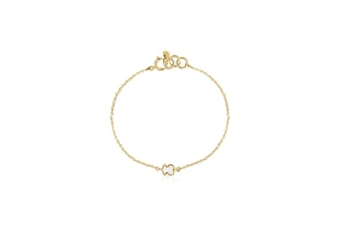 18KT GOLD BRACELET MOTHER OF PEARL MOTIF