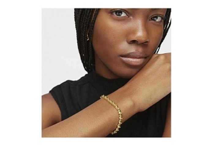 SILVER GOLD PLATED BRACELET 7,2MM 17,5CM