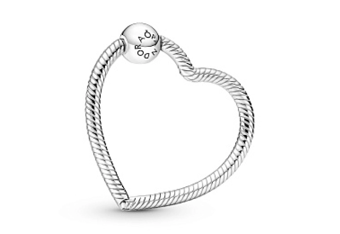 Heart sterling silver Pandora O holder /399505C00