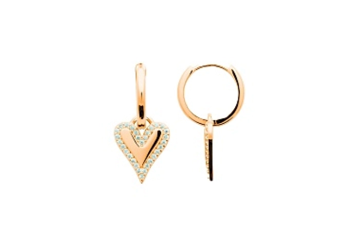LOOPPLATEDEARRINGSCZ 18 KT GOLD