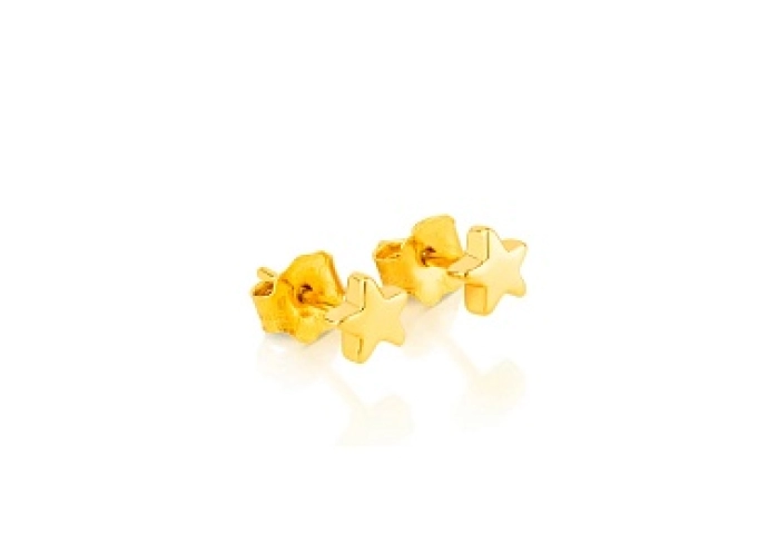 18KT GOLD EARRINGS 6MM