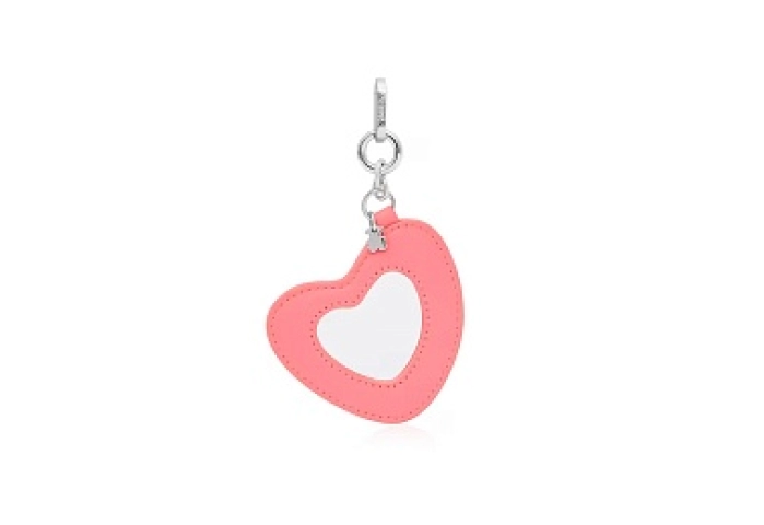 LAT.POLIMET.ZN.PU,KEYCHAIN M MOTIF CORAL