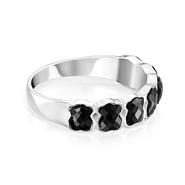 SILVER RING ONYX 4MM N12