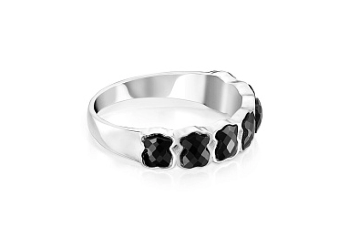 SILVER RING ONYX 4MM N12