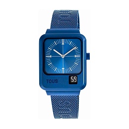 WATCH S.STEEL IP BLUE MESH BRACELET