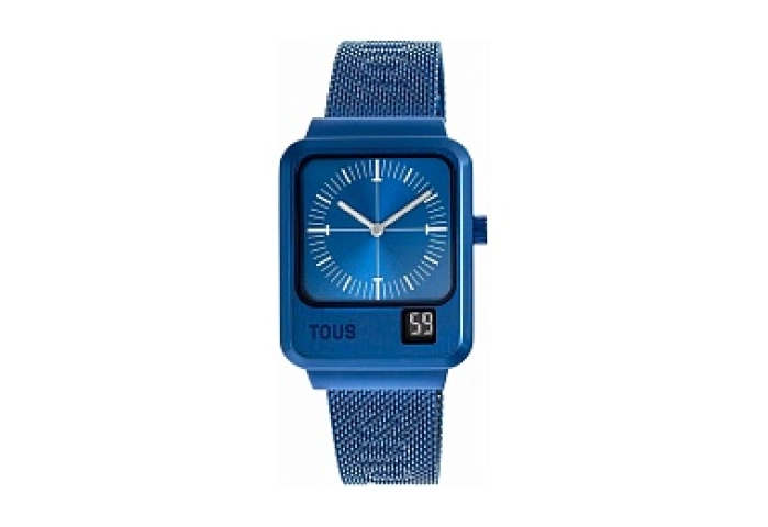 WATCH S.STEEL IP BLUE MESH BRACELET